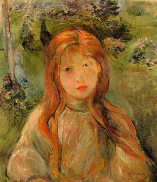 Little Girl at Mesnil (Jeanne Bodeau) Artwork by Berthe Morisot