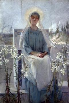 Meditation Of The Holy Virgin Artwork by Sarah Paxton Bell Dodson