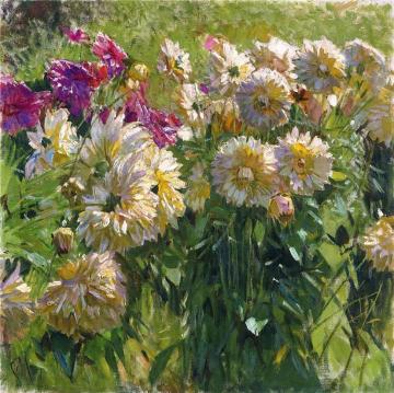 Dahlias Artwork by Carl Julius Rudolf Moll