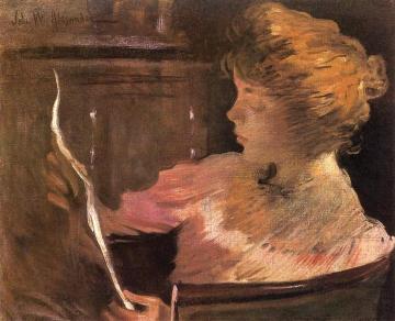 Jesse Steele Reading Artwork by John White Alexander
