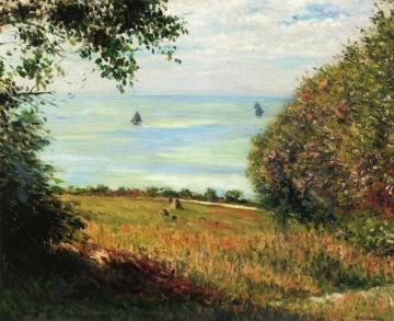 View of the Sea from Villerville Artwork by Gustave Caillebotte