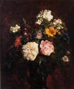 Still Life with Flowers Artwork by Henri Fantin-Latour