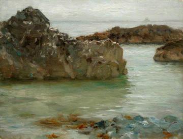 Rocks at Newporth Artwork by Henry Scott Tuke