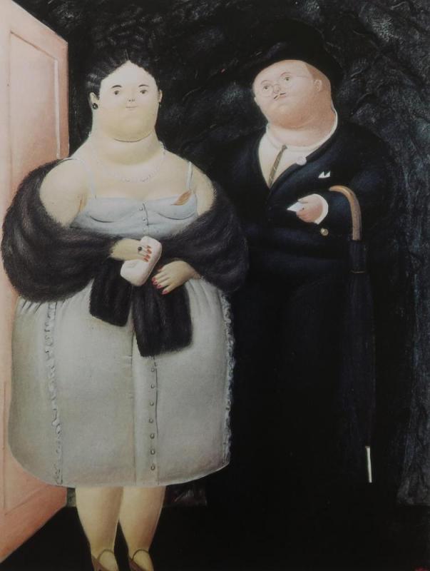 La Visita Artwork by Fernando Botero