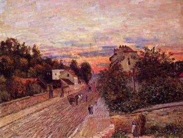 Sunset at Port-Marly Artwork by Alfred Sisley