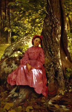 Resting in the Woods Artwork by John George Brown
