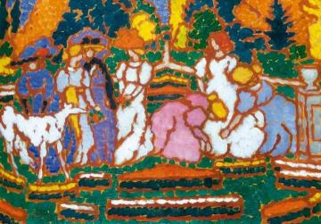 Scene in the Garden of Count Somssich Artwork by József Rippl-Rónai