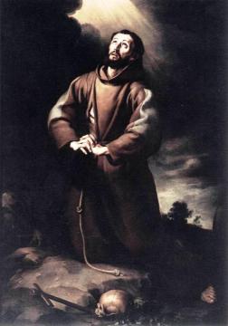 St Francis of Assisi at Prayer Artwork by Bartolomé Esteban Murillo