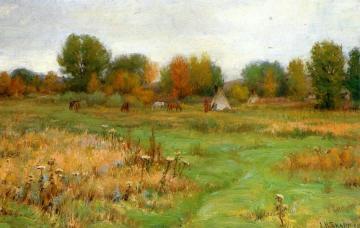 Fall Encampment Artwork by Joseph Henry Sharp
