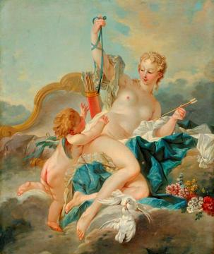 Venus Disarming Cupid Artwork by Francois Boucher