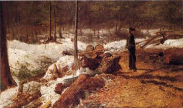 A Boy in the Maine Woods Artwork by Eastman Johnson