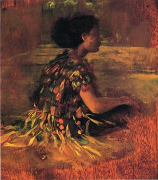 Girl in Grass Dress Artwork by John La Farge