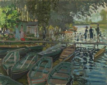 Bathers at La Grenouillere Artwork by Claude Oscar Monet