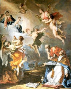 Pope Gregory The Great Saving The Souls Of Purgatory Artwork by Sebastiano Ricci
