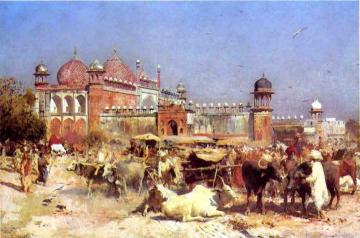 Market Place at Agra Artwork by Edwin Lord Weeks