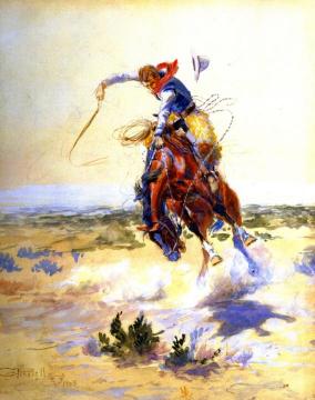 A Bad Hoss Artwork by Charles Marion Russell