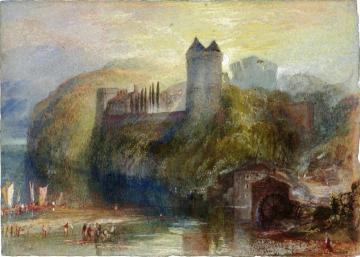 Tancarville from the East (Front View) Artwork by Joseph Mallord William Turner