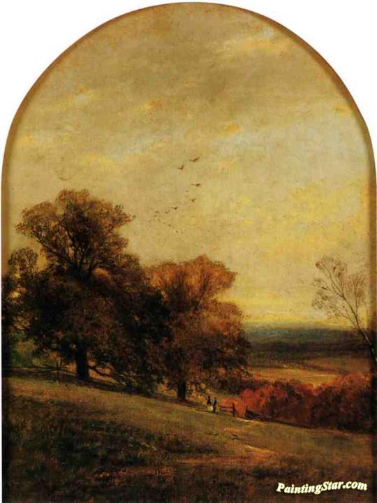 Distant View of Campbell Lodge and Wyoming Valley Artwork by George Henry Smillie