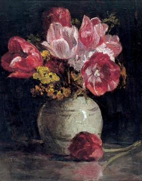 Vase Of Flowers Artwork by Frederick Brown