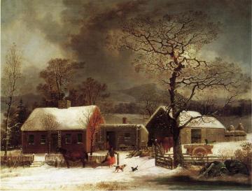 Winter Scene in New Haven, Connecticut Artwork by George Henry Durrie