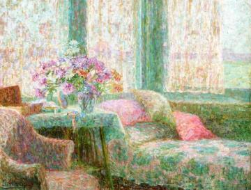 Table With Flowers Artwork by Jenny Montigny