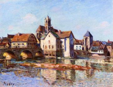 The Moret Bridge Artwork by Alfred Sisley