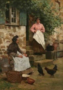 Feeding Time Artwork by Albert Chevallier Tayler