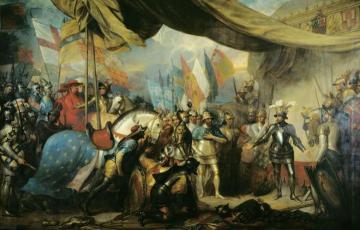 Edward, The Black Prince, Receiving King John Of France After The Battle Of Poitiers Artwork by Benjamin West