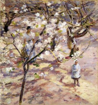 Blossoms at Giverny Artwork by Theodore Robinson