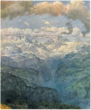 The Lauterbrunnen Valley Artwork by Hans Thoma