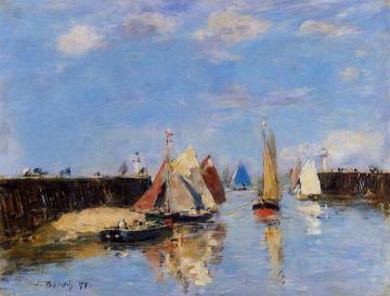 The Port of Trouville Artwork by Eugène-Louis Boudin
