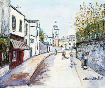 Rue De L'abreuvoir In Montmartre Artwork by Maurice Utrillo