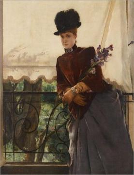 Portrait Of Mademoiselle Dubois Artwork by Alfred Stevens