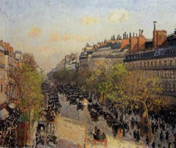 Boulevard Montmartre: Sunset Artwork by Camille Pissarro
