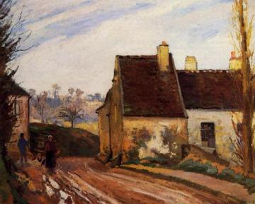 Homes near the Osny Artwork by Camille Pissarro