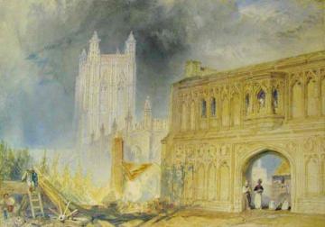 Malvern Abbey and Gate, Worcestershire Artwork by Joseph Mallord William Turner