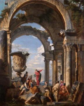 Saint Paul Preaching at Athens Artwork by Giovanni Paolo Pannini