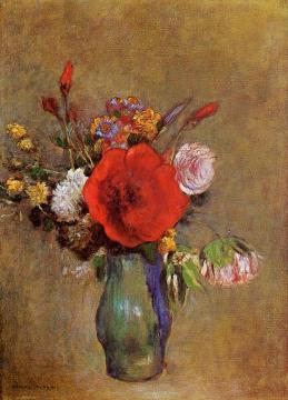 Vase of Flowers Artwork by Odilon Redon