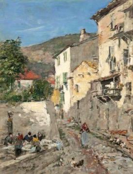 Villefranche Artwork by Eugène-Louis Boudin