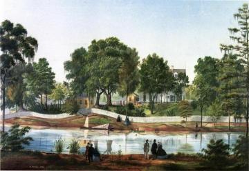 Shadows-on-the-Teche, Bayou-side View Artwork by Marie Adrien Persac