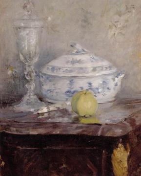 Tureen And Apple Artwork by Berthe Morisot