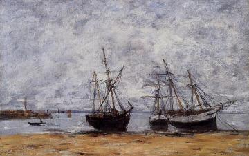 Portrieux, the Port at Low Tide Artwork by Eugène-Louis Boudin