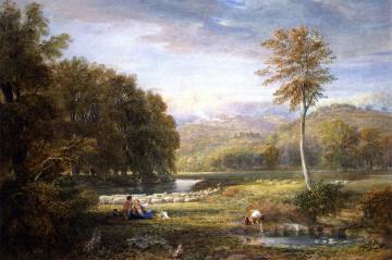 Pastoral Scene in Herefordshire Artwork by David Cox