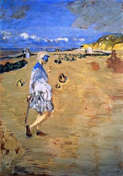Annette On The Beach At Villerville Artwork by Edouard Vuillard