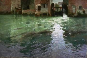 Water Mill Artwork by Fritz Thaulow