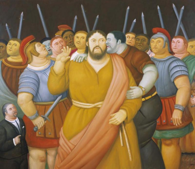The Kiss Of Judas Artwork by Fernando Botero