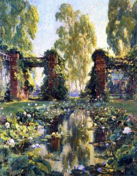 The Lotus Pond, El Encanto, Santa Barbara Artwork by Colin Campbell Cooper