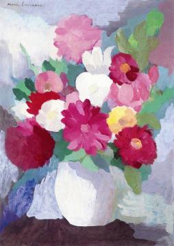 Vase Of Flowers Artwork by Marie Laurencin