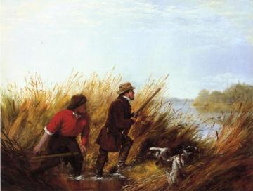 Duck Shooting: A Good Shot Artwork by Arthur Fitzwilliam Tait
