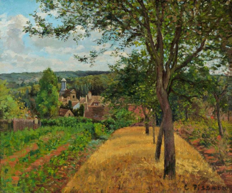Orchards At Louveciennes, 1872 Artwork by Camille Pissarro